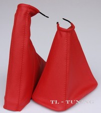 Schaltsack + Handbremssack passend für OPEL ZAFIRA A Bj. 99-05 in Leder ROT