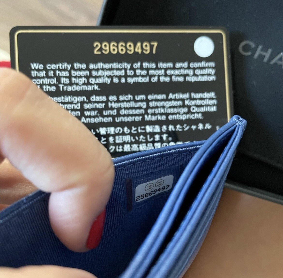 【人気/関税/送料込み】 Chanel 19 Card Holder Shiny Goatskin CHANEL 19 Shiny Goatskin Quilted Card Holder Blue | eBay