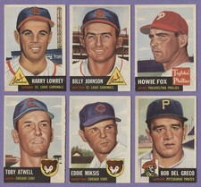 1953 Topps Commons in ExMt-NrMt condition, U-Pick which one (1) U want
