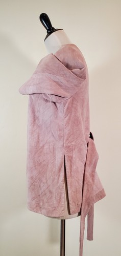 Intermix S Small Blush Pink Suede Open Front 3/4 Sleeves Jacket - Picture 5 of 24