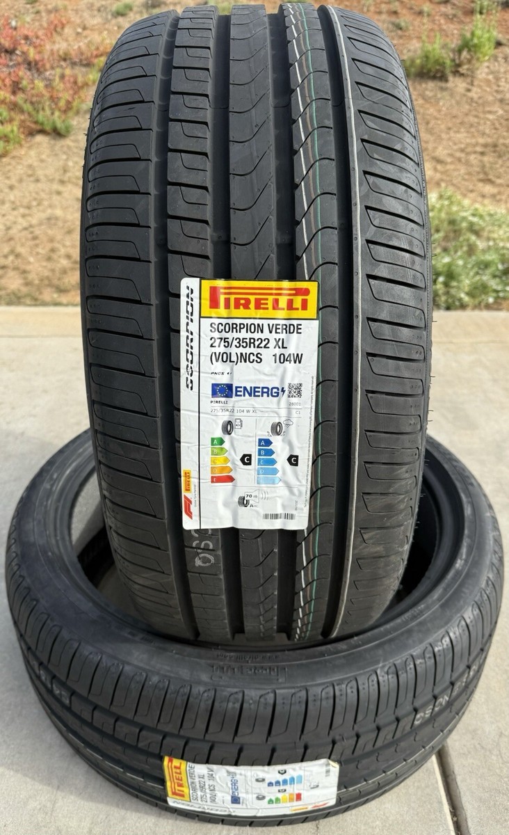 Set of TWO BRAND NEW 275/35R22 Pirelli Scorpion Verde PNCS Foam