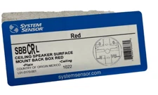 System Sensor SBBCRL Ceiling Speaker Surface Mount Back Box(Red)