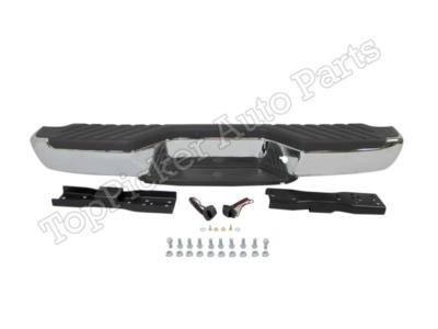 WITH SENSOR HOLE FOR 2013-2016 FRONTIER PICKUP REAR STEP BUMPER CHROME FULL ASSY ASSY WITH HITCH BAR PAD BRACKET LIC LAMP