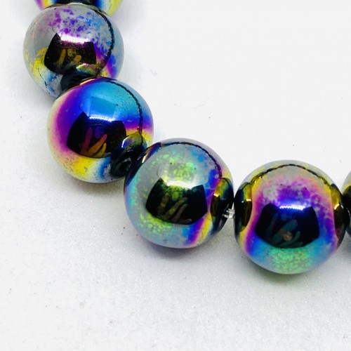 10mm Bead Leklai Koh Larn Natural Stone Rainbow 7color Thai Amulet Bracelet - Picture 3 of 7