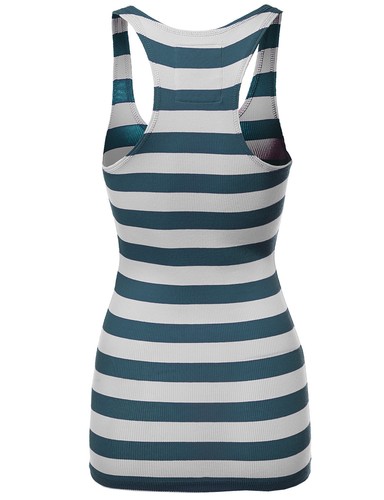 FashionOutfit Women's Ribbed Racer-Back Wide Stripe Tank Top (ONLY $4.99!) - Picture 20 of 20