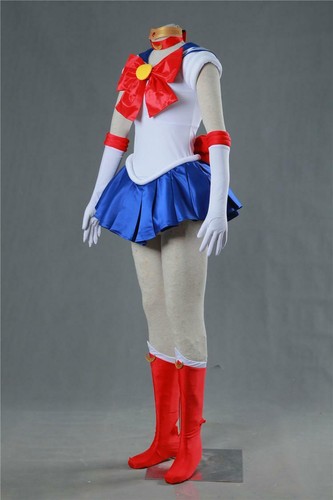 Halloween SailorMoon Tsukino Usagi Serena Cosplay Costume Uniform Dress - Picture 2 of 9