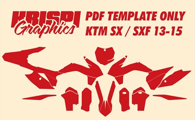 KTM 13-15 SX SXF 125 150 250 350 450 vector graphics template templates PDF 1:1