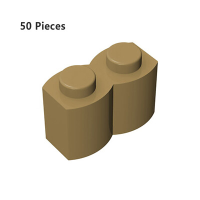 30136 Palisade Brick 1X2 Dark Tan Bricks 50 PCS Bricks, Pieces & Parts