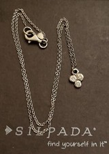 Silpada N2337 Triplette Sterling Silver Necklace with Cubic Zirconia CZ