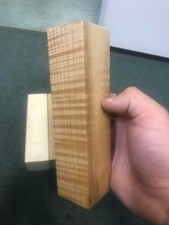 5-PACK PREMIUM 1-3/4"x1-3/4"x7" Curly HARD Maple Wood S4S Call/Knife/Pen Blank