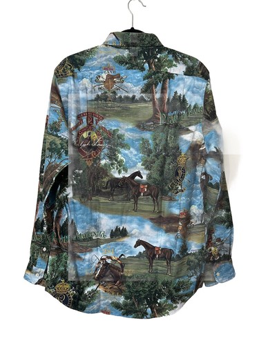 Polo Ralph Lauren Equestran LANDSCAPE PRINT Men’s SizeM Long Sleeve Shirt NWT - Picture 5 of 6