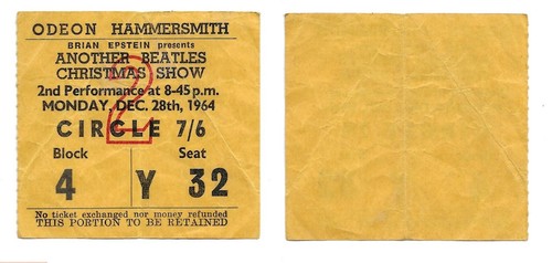 Beatles Concert Ticket Stubs - 1963 & 1964 - John Paul George Ringo - You Pick - Picture 10 of 10