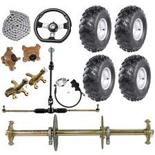 Kit completo de eje trasero de 32" conjunto de dirección + ruedas de 8'' Go Kart ATV Buggy Quad