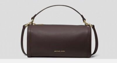 #ad Michael kors collection Orchard Small Top Handle Barrel Crossbody Chocolate