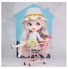 12" Cute Blythe doll Nude Carved lips dudu mouth long hair Factory Joint Body