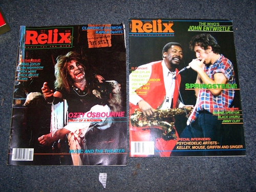 Vintage Relix Magazin Lot 2 Springsteen, Ozzy Osbourne 1981 und 82