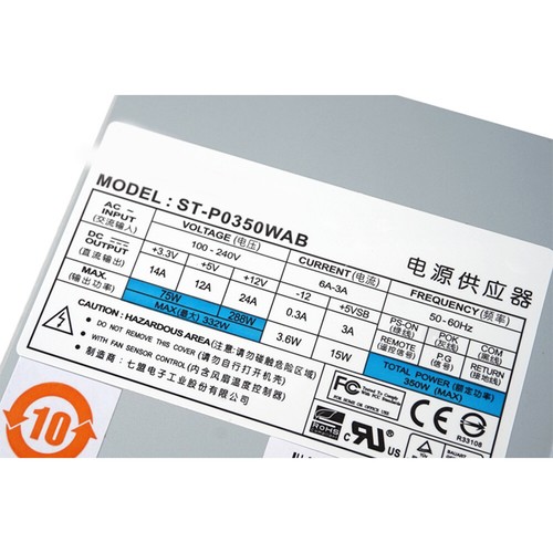 For Seventeam 2U Server Industrial Computer Power Supply ST-P0350WAB 350W - Afbeelding 3 van 3