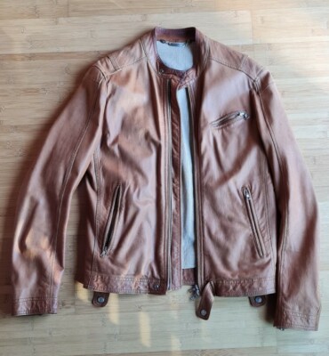 giacca in pelle uomo Gazzarrini slim fit taglia 50