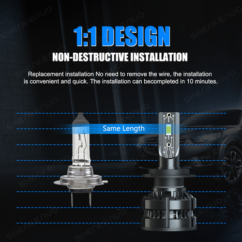 Faros LED antiniebla para coche Mercedes-Benz E350 B200 2008 2009 2010 2011 - Imagen 10 de 21