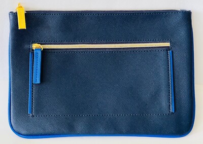 Navy Blue Large Travel Makeup Case Estee Lauder Cosmetic Bag Clutch