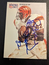 1991 PRO SET ALL AFC TEAM RODNEY HOLMAN BENGALS AUTOGRAPHED CARD # 413
