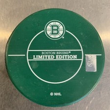 Green Boston Bruins Logo Limited Edition Souvenir Hockey Puck