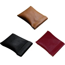 PU Leather Coin Purse Earbuds Earphone Holder Wallet Change for Women Men