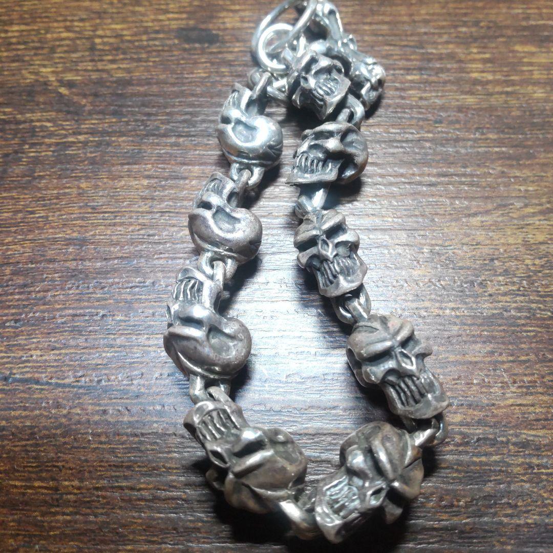 アクセサリー crazy pig SKULL LINK BRACELET Medium skulls link bracelet