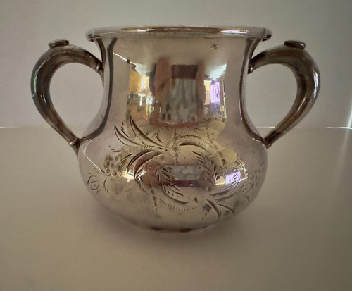 Vintage Forbes Silver Co 151 Silver Sugar and Creamer Engraved - Picture 7 of 9