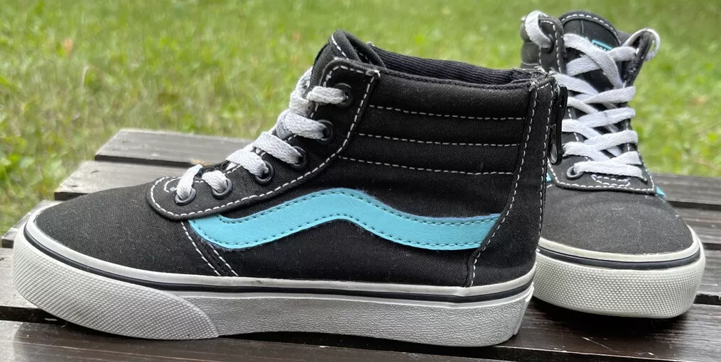 Vans shoes black and blue for girls top