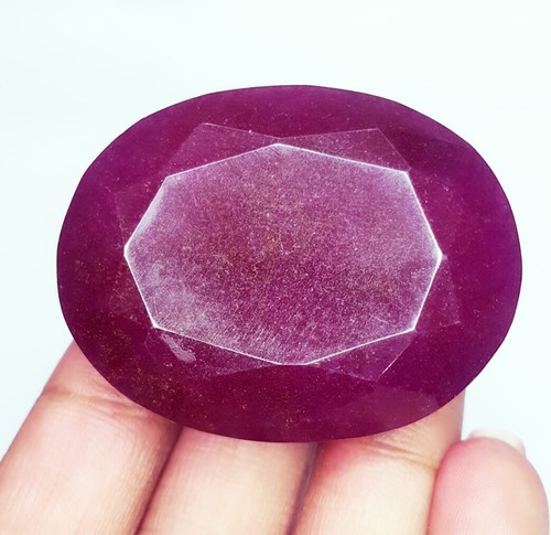 Natural Red Ruby 167.27 Ct Loose Gemstone Certified Opaque Mozambique Ruby Gem - Picture 2 of 8