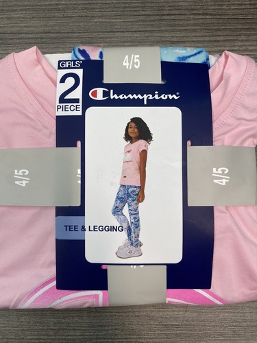 NWT Champion Girls' Lightweight Active Set Leggings & Tee Size 4/5 - Picture 3 of 4