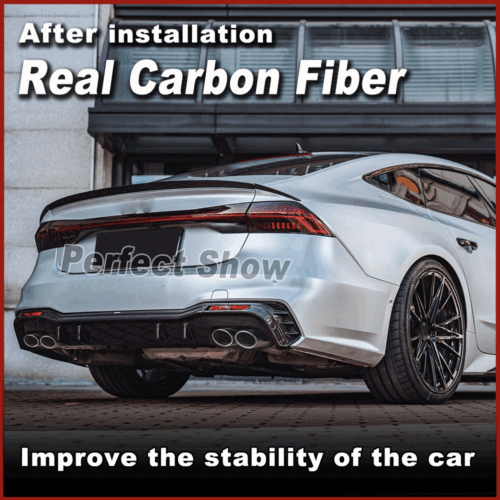 Carbon Heckdiffusor Spoiler Auspuffblenden Passt für Audi A7 Sline S7 C8 2019-21 - Bild 3 von 13