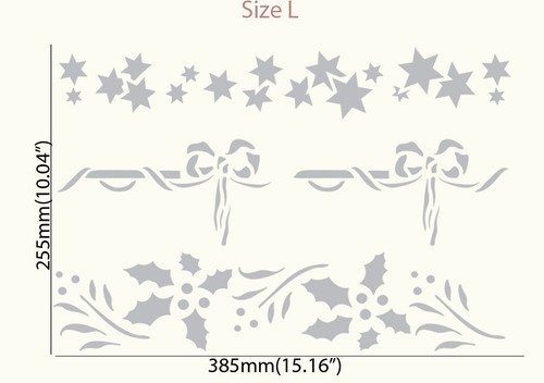 Border STENCIL Reusable Xmas Garland Pattern Paint Wall Furniture Cardmaking CH2 - Picture 13 of 16