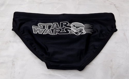 SPEEDO Boys Brief Swimming Trunks Black Red Star Wars Drawstring Size 10 Yrs N - Picture 4 of 4