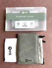 TRTL PASSPORT COVER Grey New in Box Waterproof - Vegan - Unisex