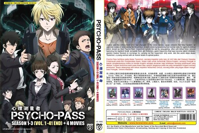 DVD PSYCHO-PASS 心理测量者 SEASON 1-3 (VOL. 1 -41 END) + 4 MOVIES
