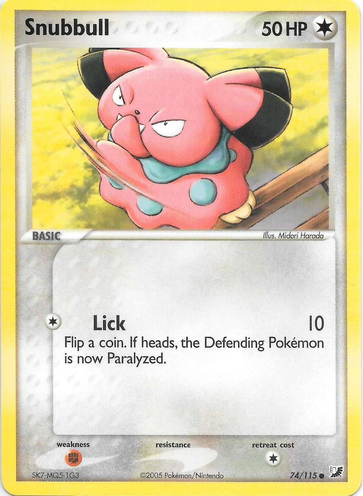 SNUBBULL  74/115  EX Unseen Forces Pokemon Card  NM