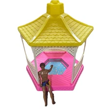American Plastic Toys Inc Fashion Doll Gazebo Frame Base Roof Complete Vintage