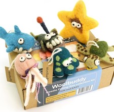 Woolbuddy Needle Felting Kit - Sea Animals for Beginners, Small, Animal