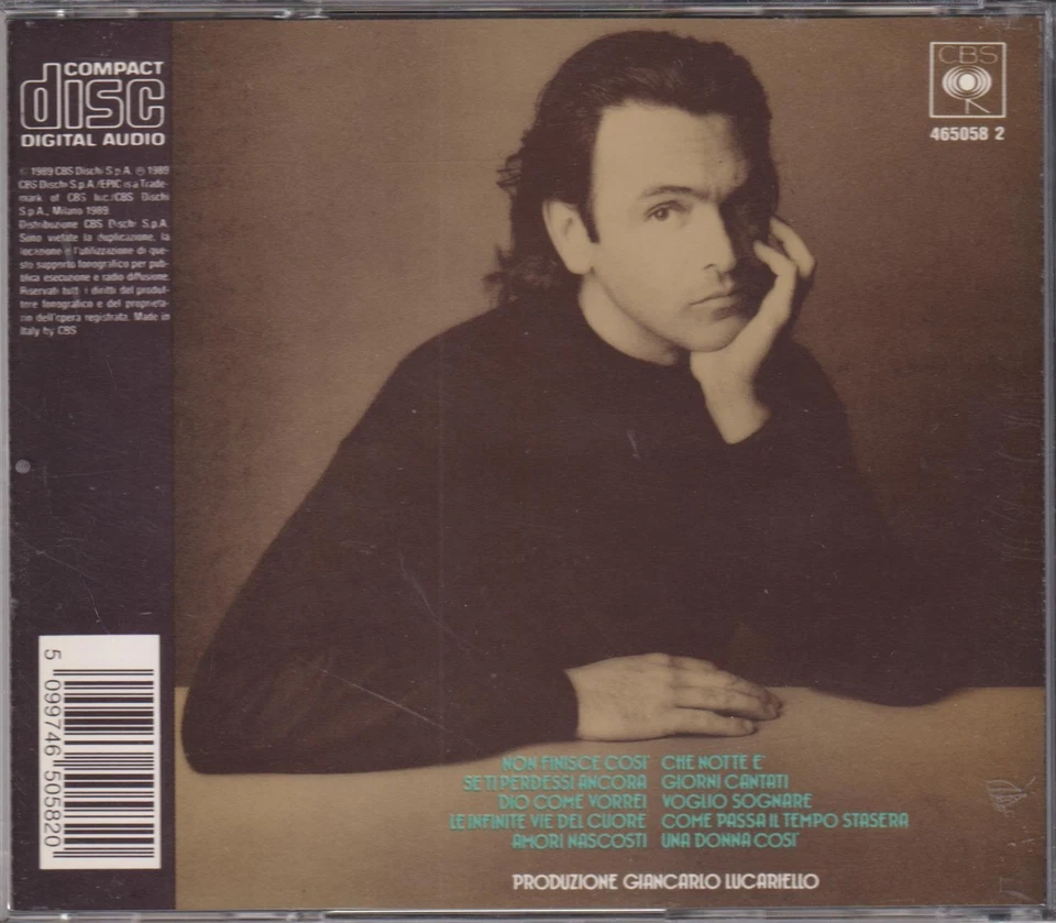 RICCARDO FOGLI - RARO CD FUORI CATALOGO " NON FINISCE COSI' " - Immagine 2 di 2