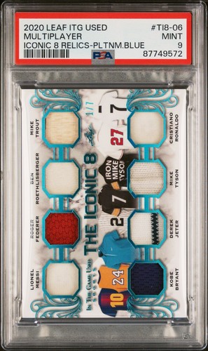 2020 Iconic 8 Game Used 1/7 Kobe Messi Jeter Tyson Trout Ronaldo Federer PSA 9!