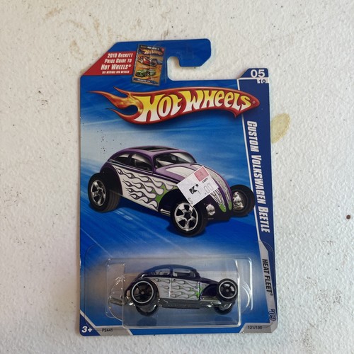 2009 HOT WHEELS HEAT FLEET LOT OF 4 #5/10 VOKLSWAGEN BEETLE PURPLE/WHITE NIP - Picture 4 of 9