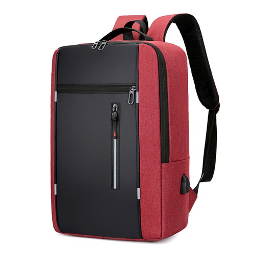 RED Backpack Camping Travel Bag Business Daypack With USB Charging Port Fit DW - Afbeelding 6 van 12