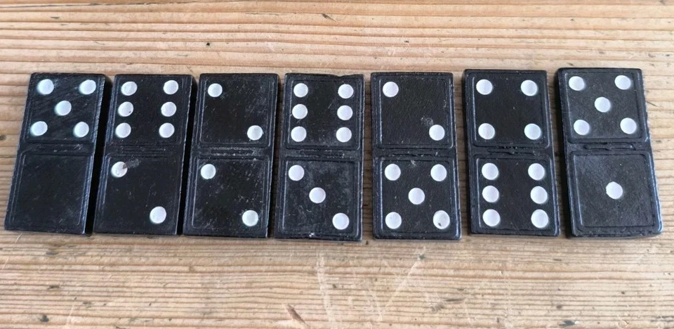 Ancien Jeu De Domino En Bois Avec Malette - Photo 4/4