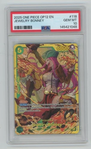 PSA 10 JEWELRY BONNEY 2025 One Piece OP12 EN #118 SP GEM MINT!