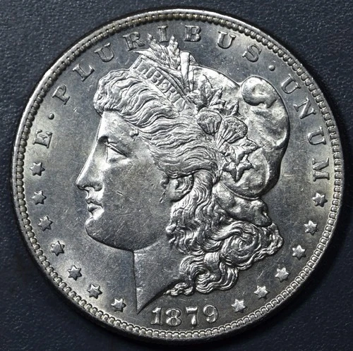 1879-S $1 MORGAN SILVER DOLLAR Reverse of '78 KM#110 Grade:  AU++ A6103
