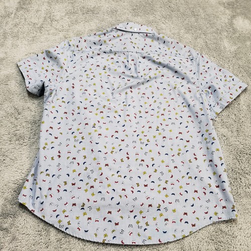 Original Penguin Butterfly Print Shirt Mens Button Up Short Sleeve XL Slim Fit - Picture 7 of 10