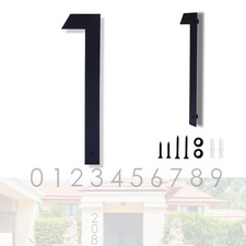 16 Inch Modern House Numbers for Outside,Large Black Metal House Numbers,Hous...