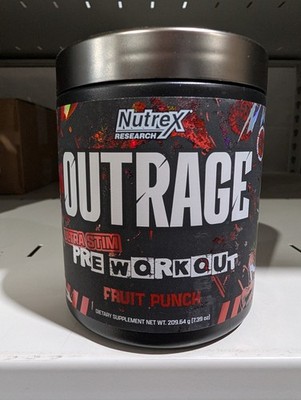 Nutrex Outrage Extreme Pre-Workout Fruit  30 Serv **FREE SHIPPING** EXP 3/2028